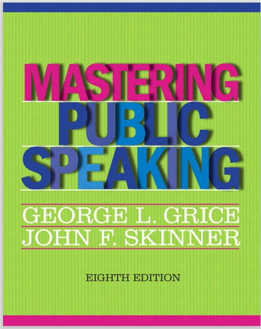 Mastering Public Speaking 8th - George L. Grice