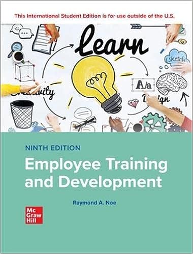 ISE Employee Training and Development 9th by Raymond A. Noe