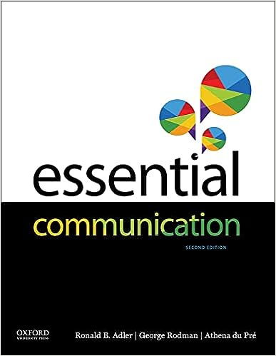 Essential Communication 2nd Edition by Ronald Adler