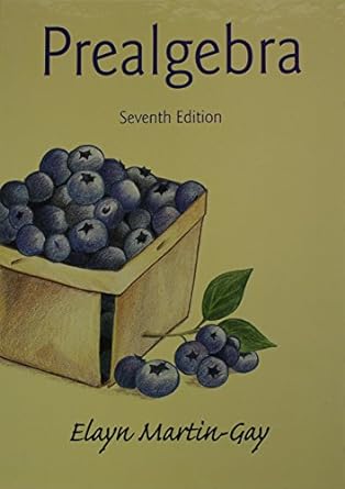 Prealgebra 7th Edition by Elayn Martin-Gay