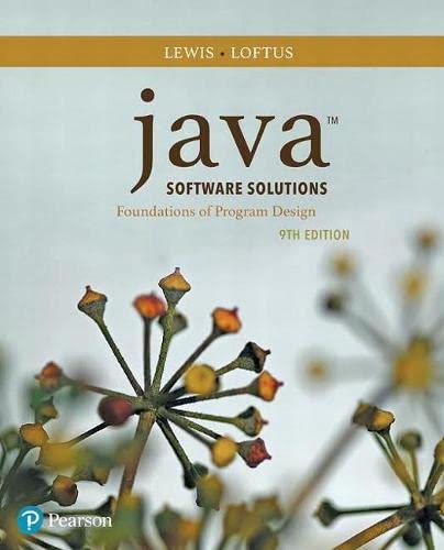 Java Software Solutions 9th Edition by John Lewis