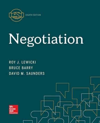Negotiation 8th Edition