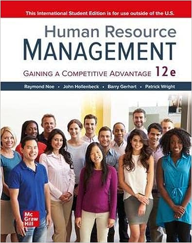 ISE Human Resource Management 12th Edition by Raymond Noe