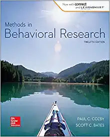 Methods in Behavioral Research 12th Edition by Paul C. Cozby