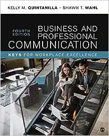 Business And Professional Communication Keys For Workplace Excellence 4e 4th Edition