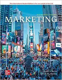 ISE Marketing 16th Edition by Roger A. Kerin