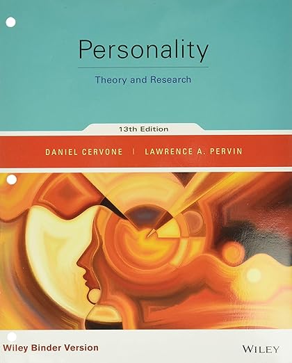 Personality Theory and Research 13th Edition by Daniel Cervone