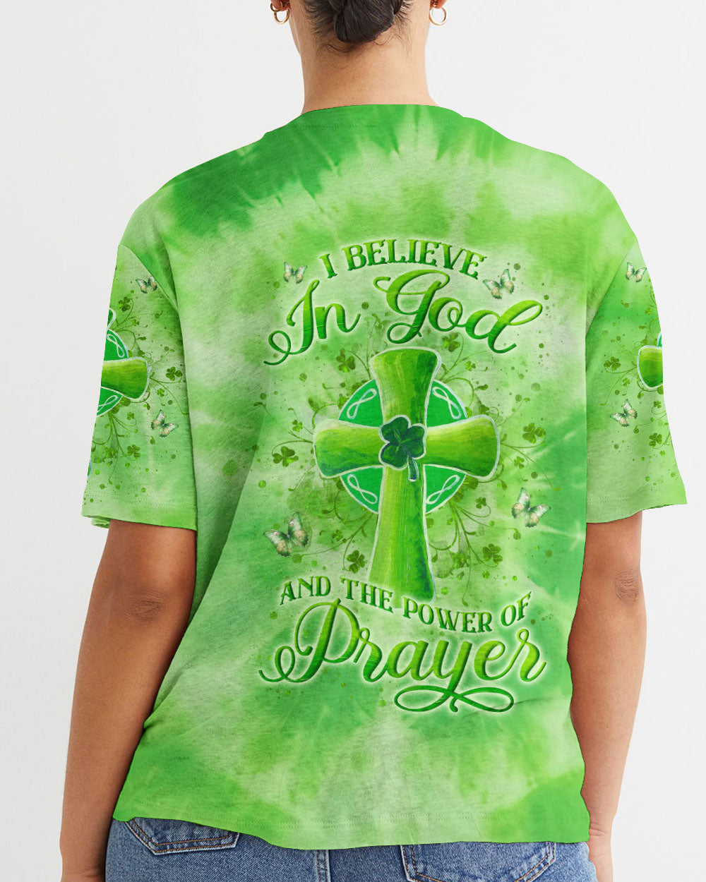 I Believe In God St Patrick's Day Women's All Over Print Shirt - Yhln2501243
