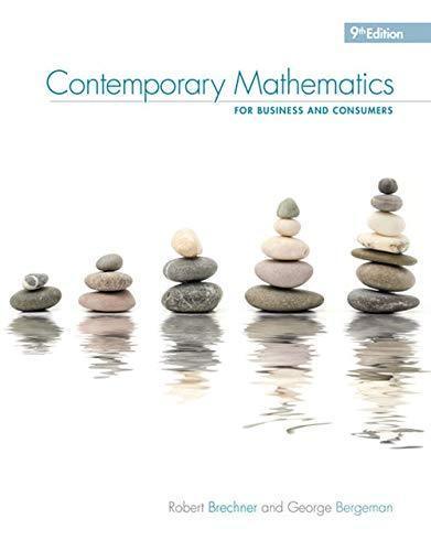 Contemporary Mathematics For Business Consumers 9Th Edition