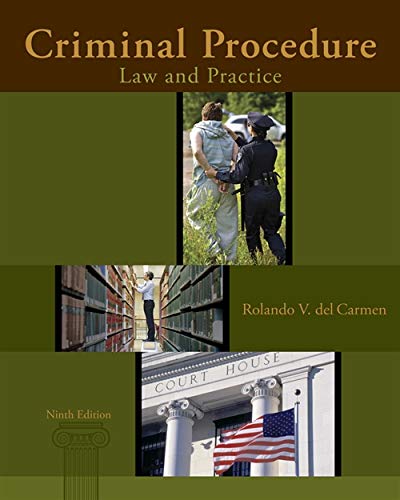 Criminal Procedure Law and Practice 9th Edition by Rolando V del Carme ...
