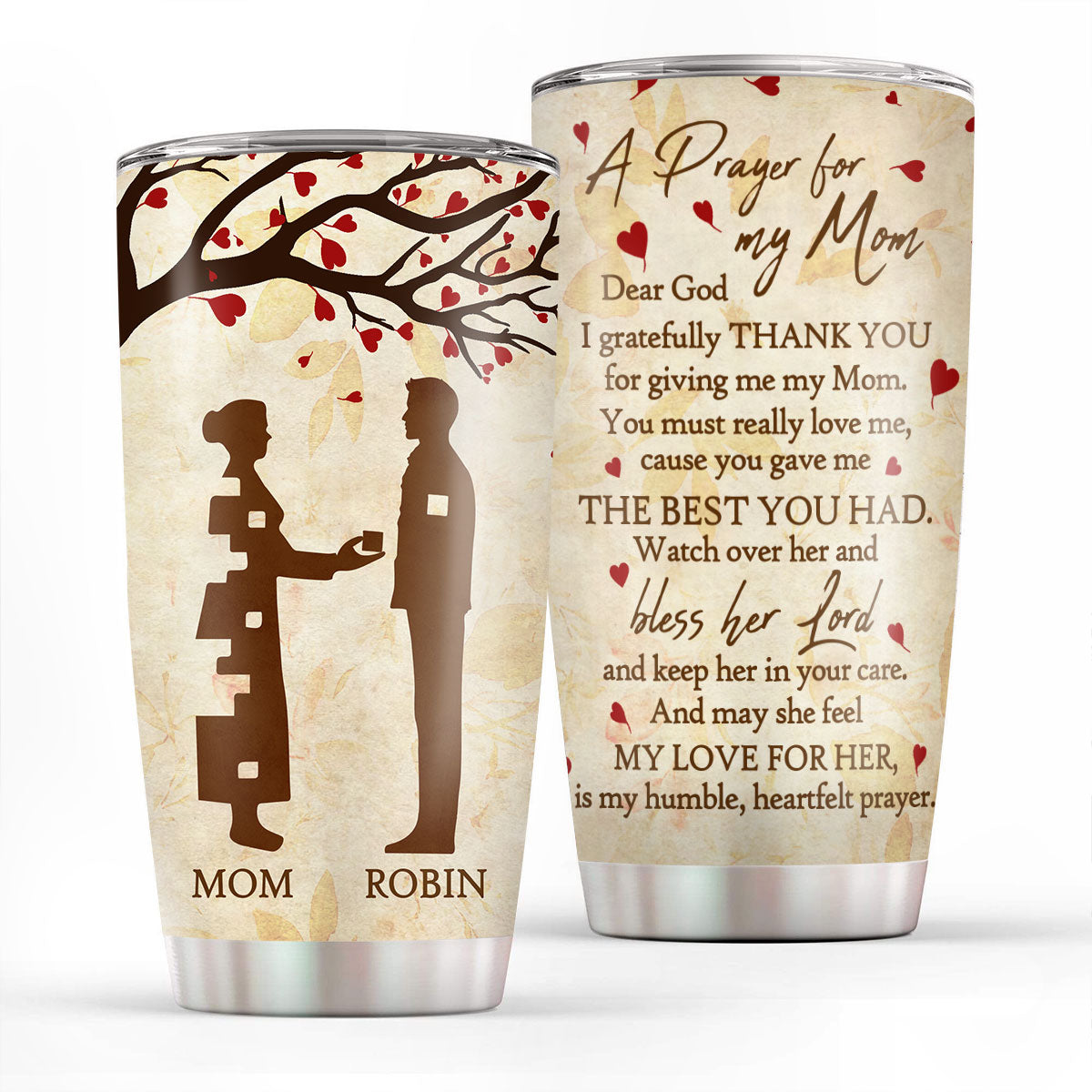 Meaningful Gift For Worship Mom | Personalized Stainless Steel Tumbler 20oz For Mother's Day SSTHN698
