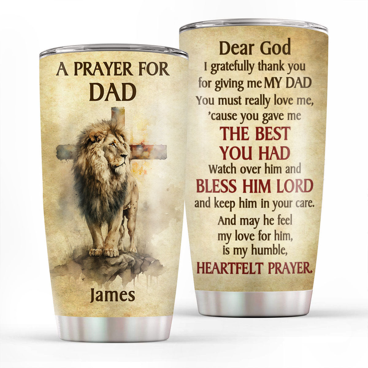 A Prayer For Family | Personalized Stainless Steel Tumbler 20oz | Inspirational Gift For Christian Family SSTHN697C