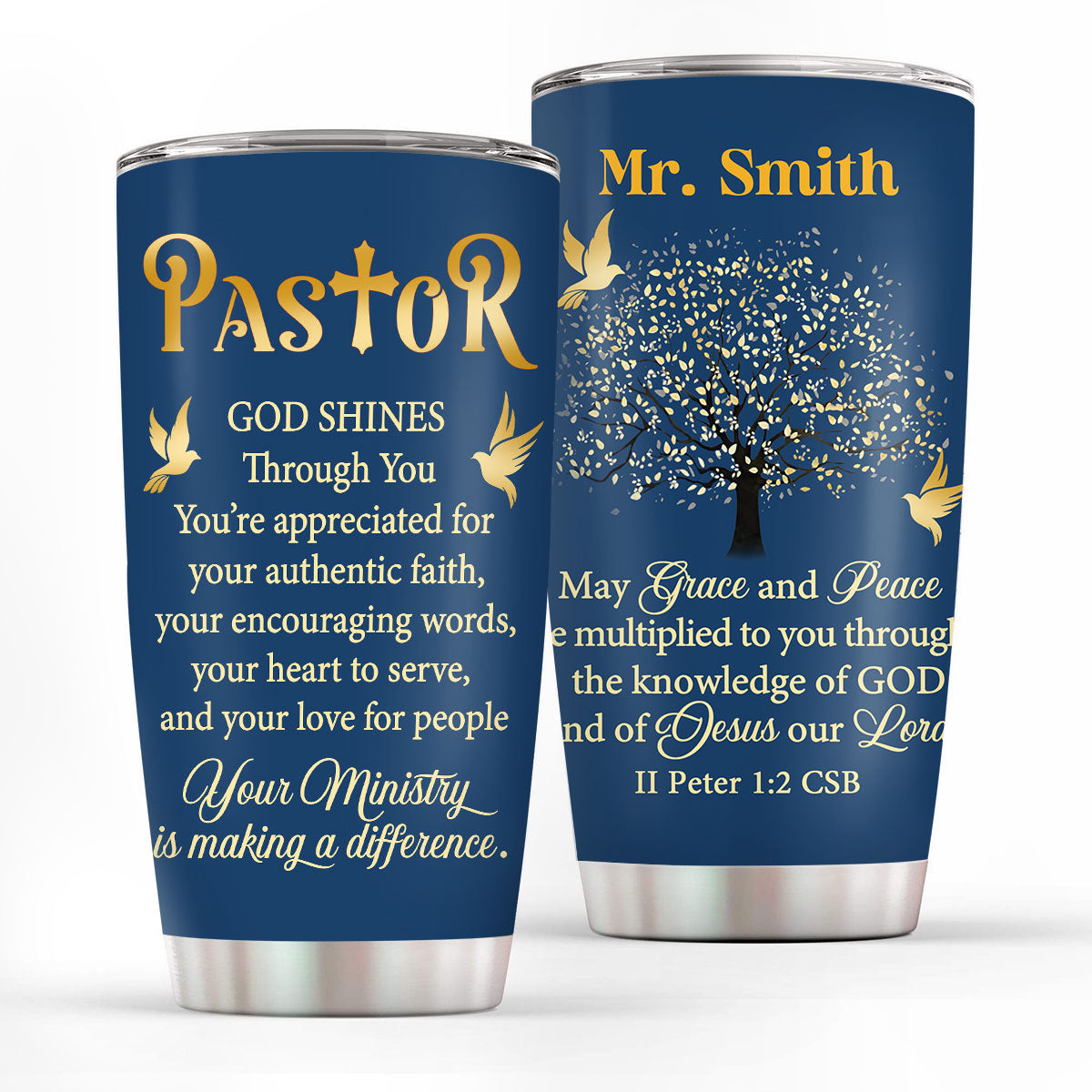 Christian Faith Gifts | Stainless Steel Tumbler | Grace And Peace SSTNAM1003A