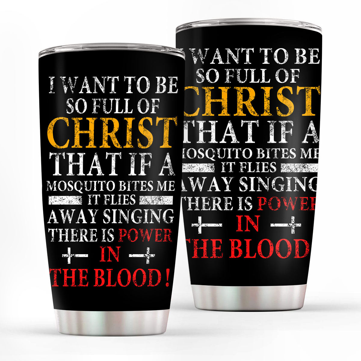Christian Faith Gifts | Stainless Steel Tumbler | I Want To Be So Full Of Christ SSTNAM1016