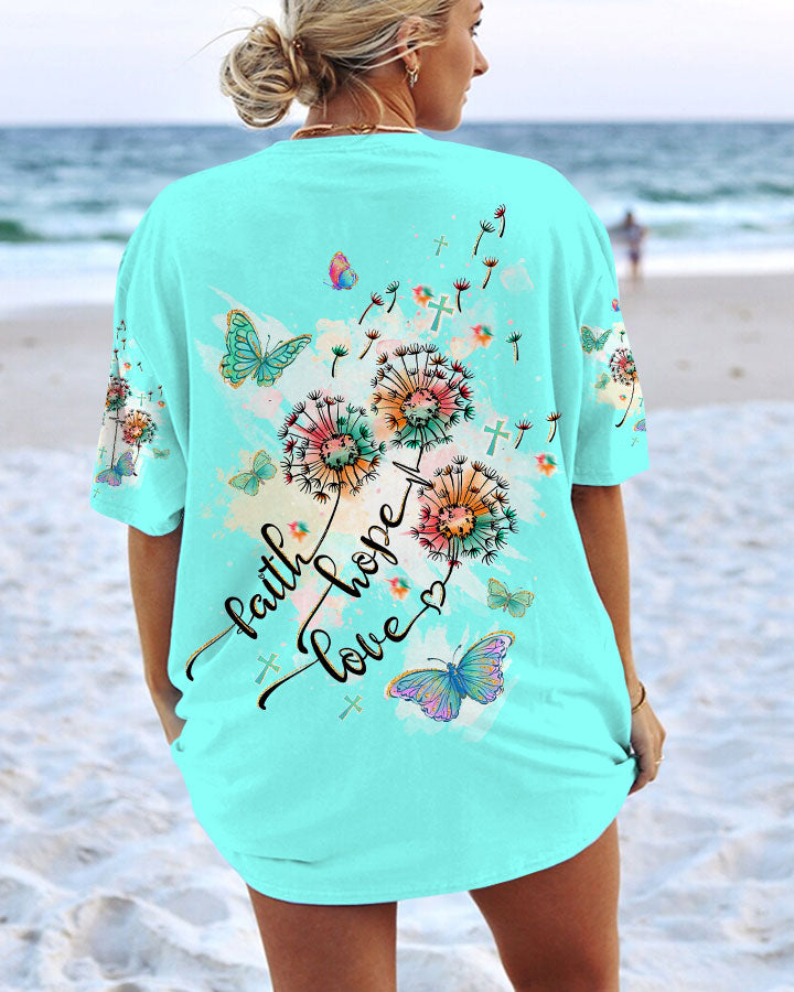 Faith Hope Love Women's All Over Print Shirt - Tltw1409235