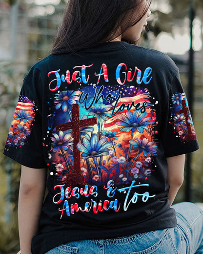 Loves Jesus And America Too Women's All Over Print Shirt - Tltr0609233