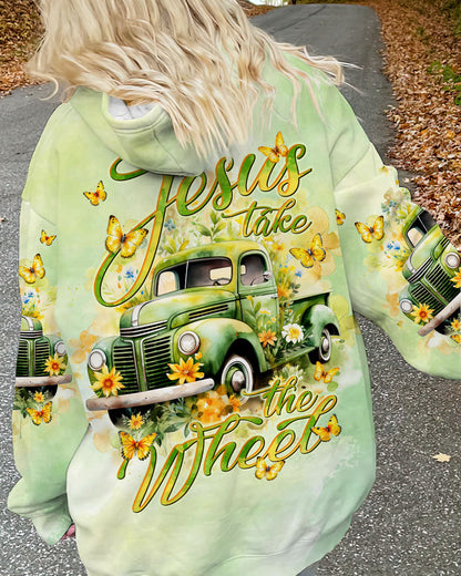 Jesus Take The Wheel Truck Flower Women's All Over Print Shirt - Tlnt2912233