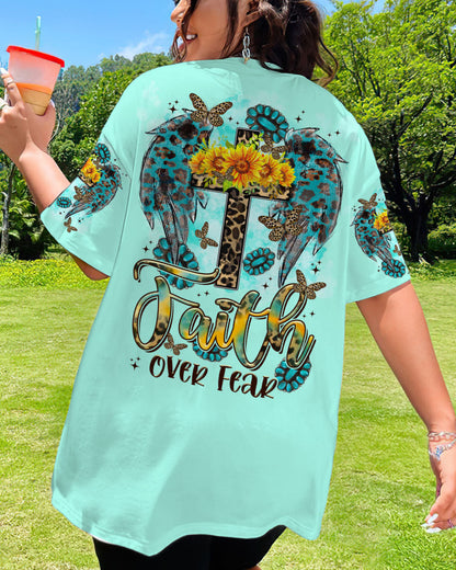 Faith Over Fear Wings Women's All Over Print Shirt - Tltr2109233