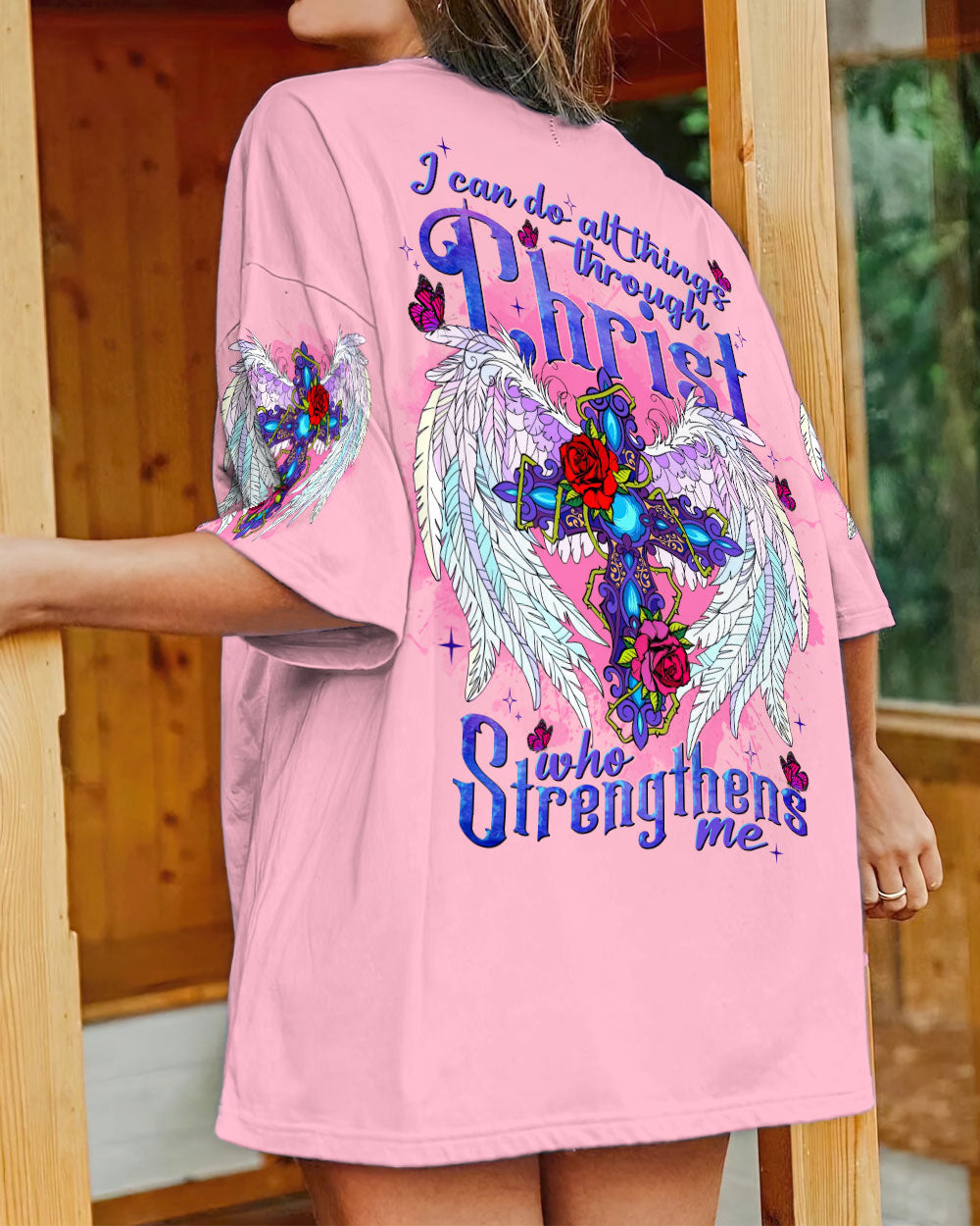 I Can Do All Things Through Christ Wings Women's All Over Print Shirt - Tlnt0707232