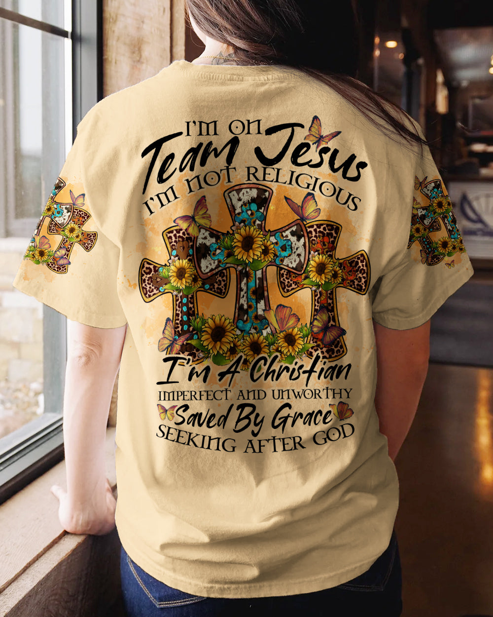 I'm on Team Jesus Women's All Over Print Shirt - Tytd1307233