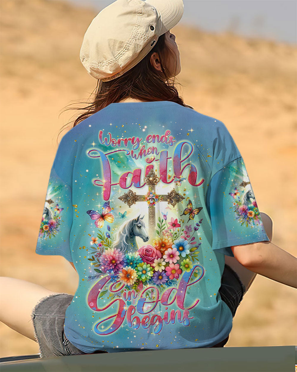 Worry Ends Horse Women's All Over Print Shirt - Tlnt0311234