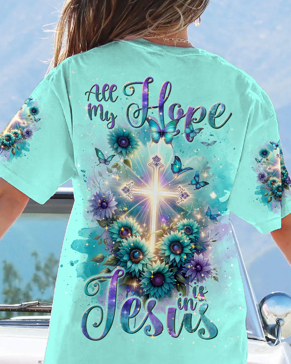 All My Hope Is In Jesus Flower Women's All Over Print Shirt - Tlnt2911234