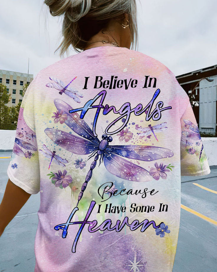 I Believe In Angels Dragonfly Women's All Over Print Shirt - Tltr1409232