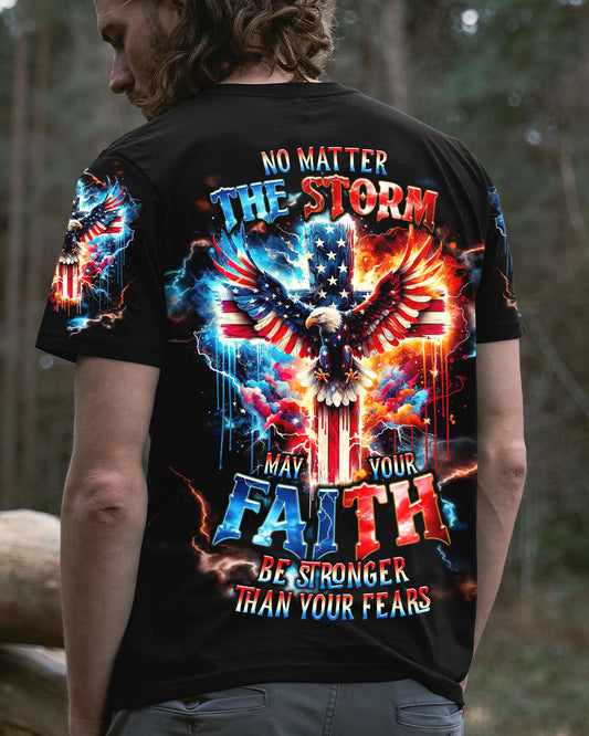 No Matter The Storm Eagle Men's All Over Print Shirt - Tlnt0202244