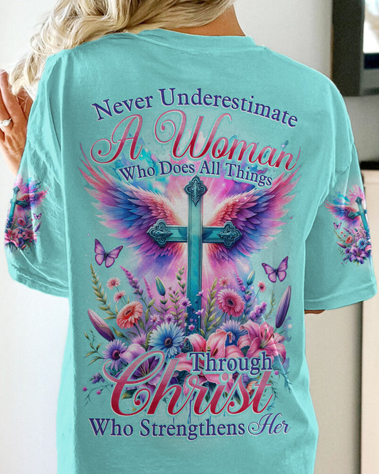 Christ Who Strengthens Her Women's All Over Print Shirt - Tytd0111231