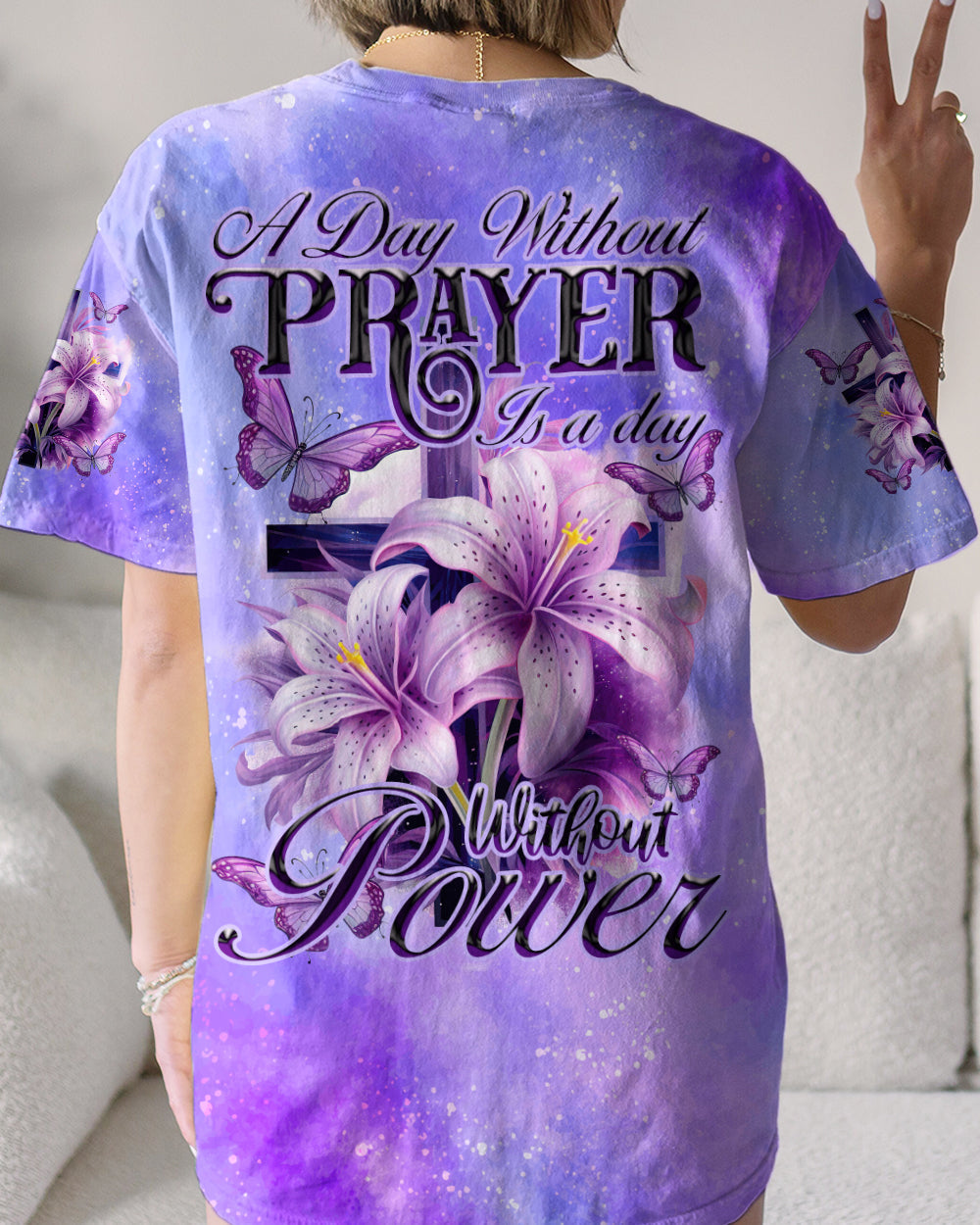 A Day Without Prayer Is A Day Without Power Women's All Over Print Shirt - Tytd1108232