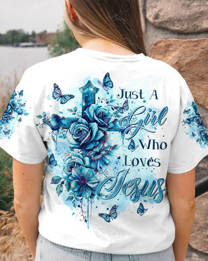 Just A Girl Who Loves Jesus Women's All Over Print Shirt - Tltr0103249