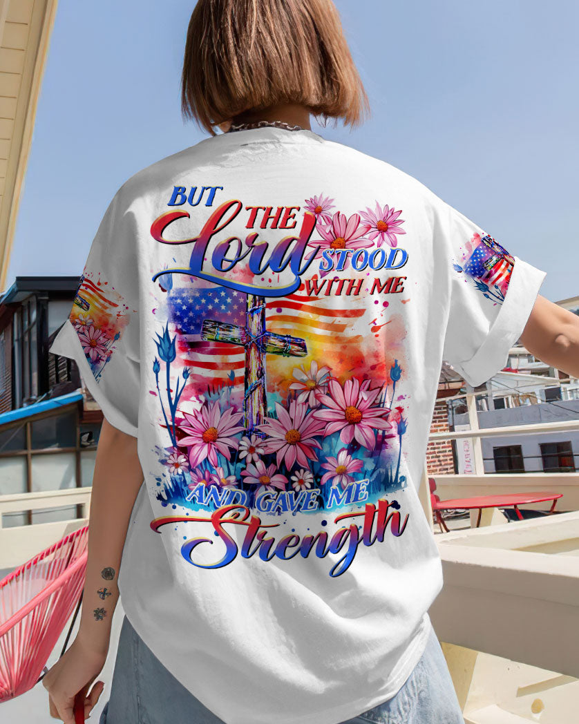 Lord Stood With Me Floral Flag Women's All Over Print Shirt - Tltr2608232