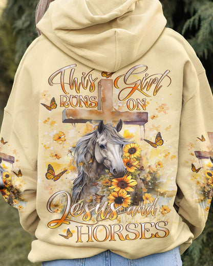 Runs On Jesus And Horses Women's All Over Print - Yhlt2612232