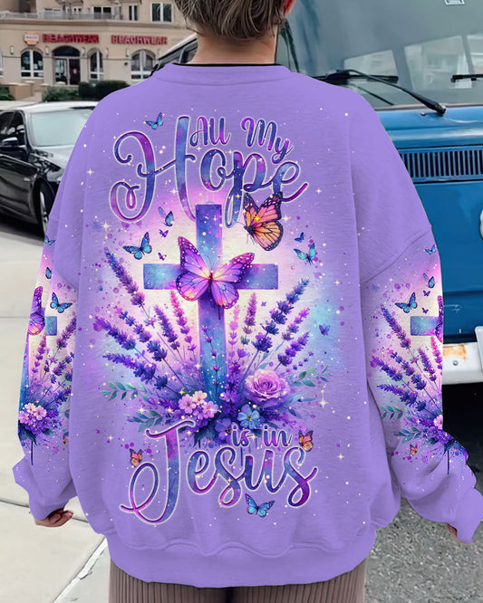 All My Hope Is In Jesus Lavender Women's All Over Print Shirt - Tlnt2401243