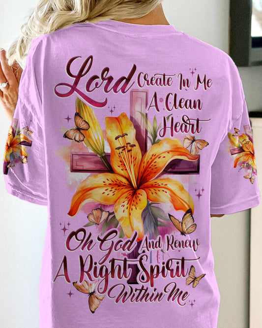 Lord Create In Me A Clean Heart Women's All Over Print Shirt - Tytd3009231