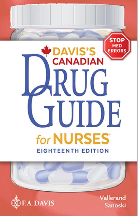 Davis's Drug Guide for Nurses 18th Edition by April Hazard Vallerand