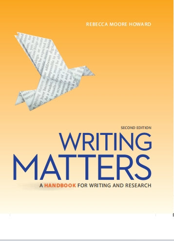 Writing Matters A Handbook for Writing and Research 2nd Edition
