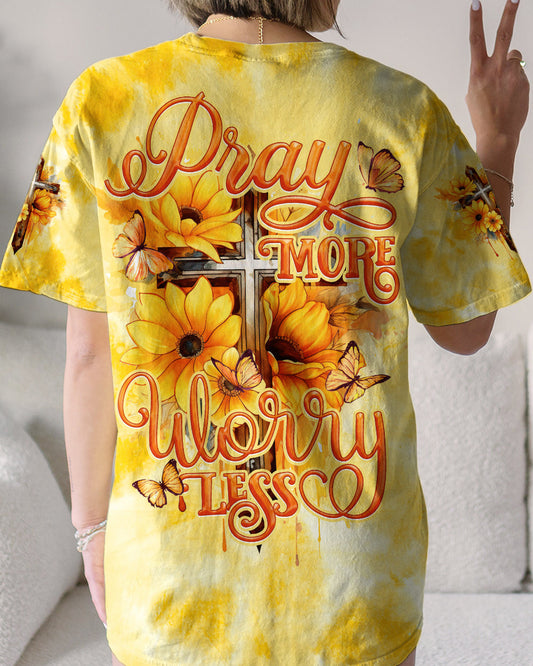 Pray More Worry Less Women's All Over Print Shirt - Tytd2207232