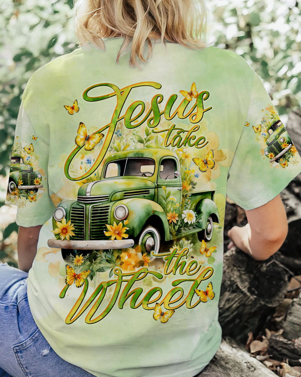 Jesus Take The Wheel Truck Flower Women's All Over Print Shirt - Tlnt2912233