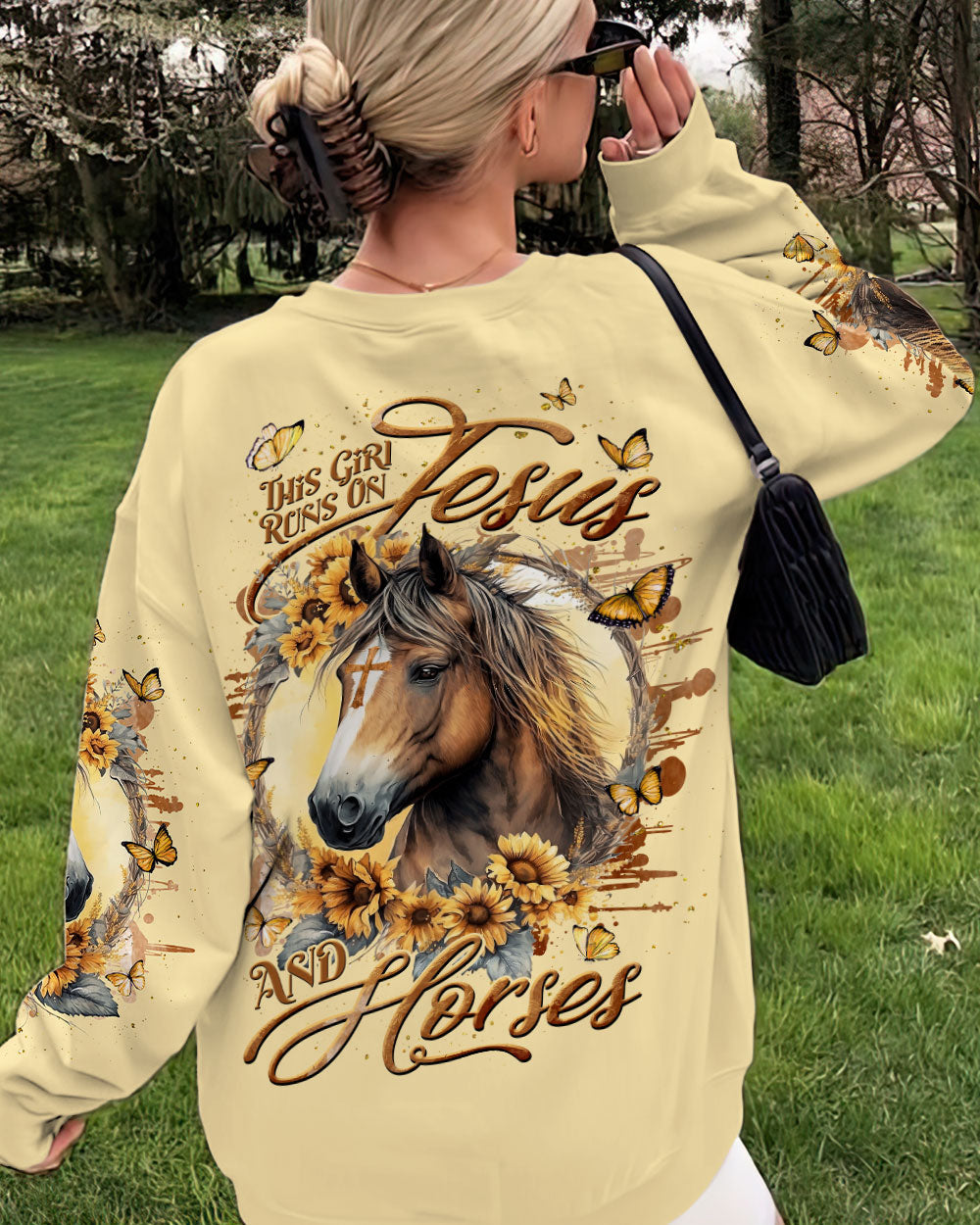 Runs On Jesus And Horses Women's All Over Print Shirt - Tlnt2909232