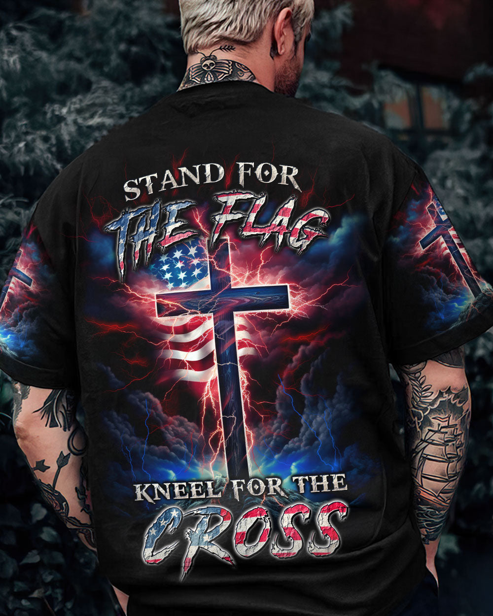 Stand For The Flag Kneel For The Cross Men's All Over Print Shirt - Yhln2807233