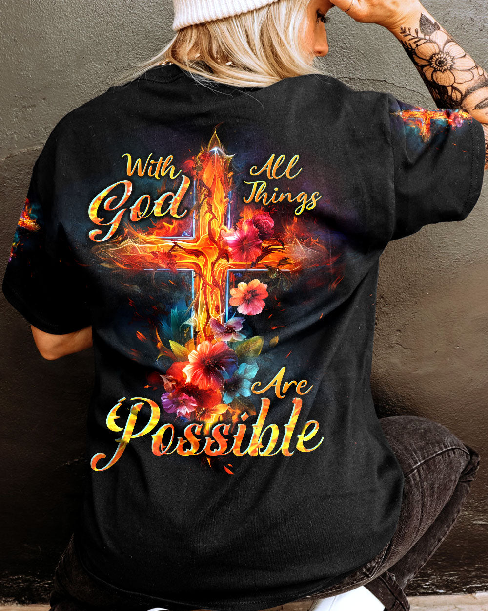 With God All Things Are Possible Women's All Over Print Shirt - Tlnt2809234