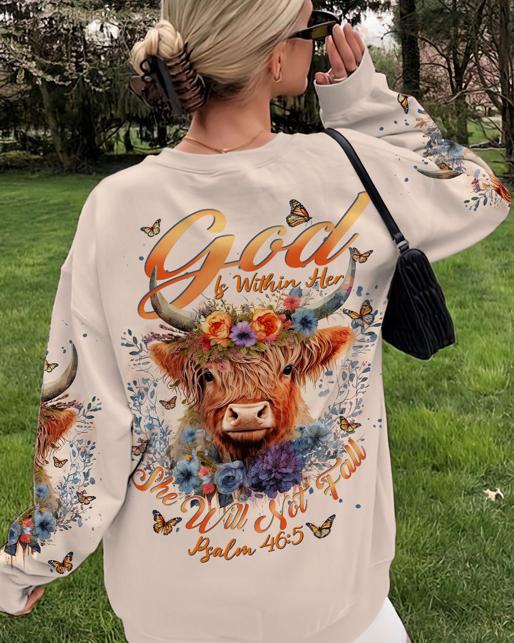 God Is Within Her Cow Women's All Over Print Shirt - Tlnt2209233