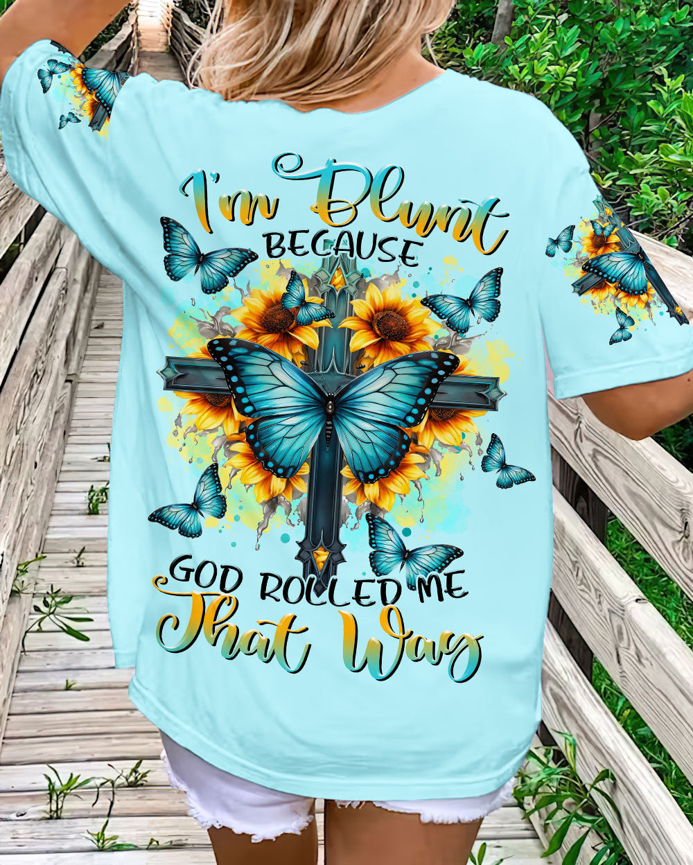 I'm Blunt Because God Rolled Me That Way Women's All Over Print Shirt - Tltr1809233