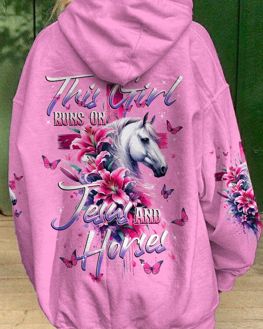 Runs On Jesus And Horses Women's All Over Print Shirt - Tytd1512231