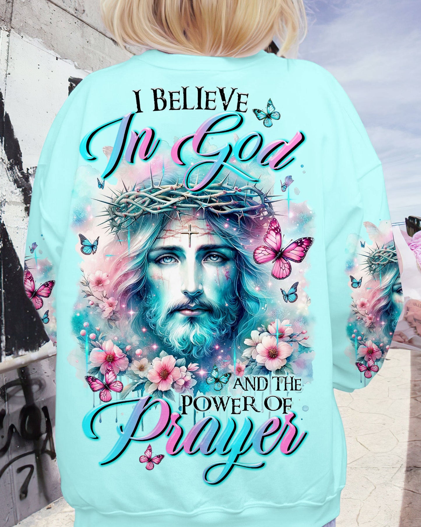 I Believe In God Floral Women's All Over Print Shirt - Tltr2511231