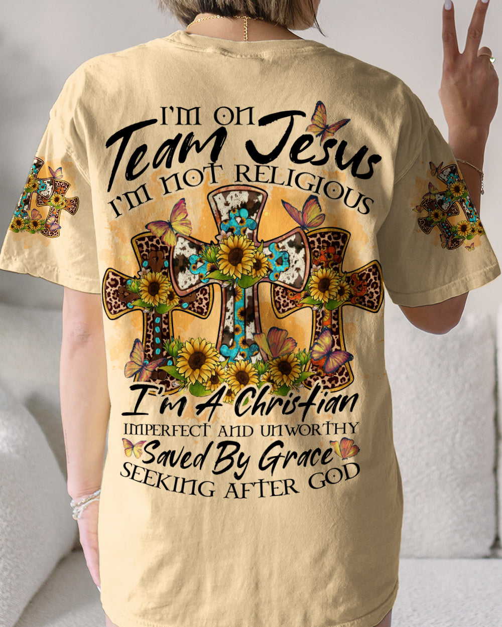 I'm on Team Jesus Women's All Over Print Shirt - Tytd1307233