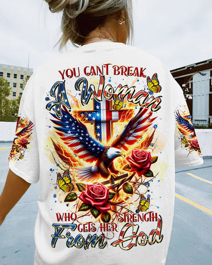 You Can't Break A Woman Eagle Women's All Over Print Shirt - Tltr2301243