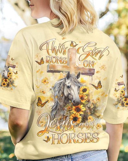 Runs On Jesus And Horses Women's All Over Print - Yhlt2612232