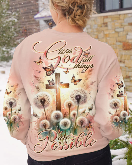 With God All Things Are Possible Women's All Over Print Shirt - Tltr1011233